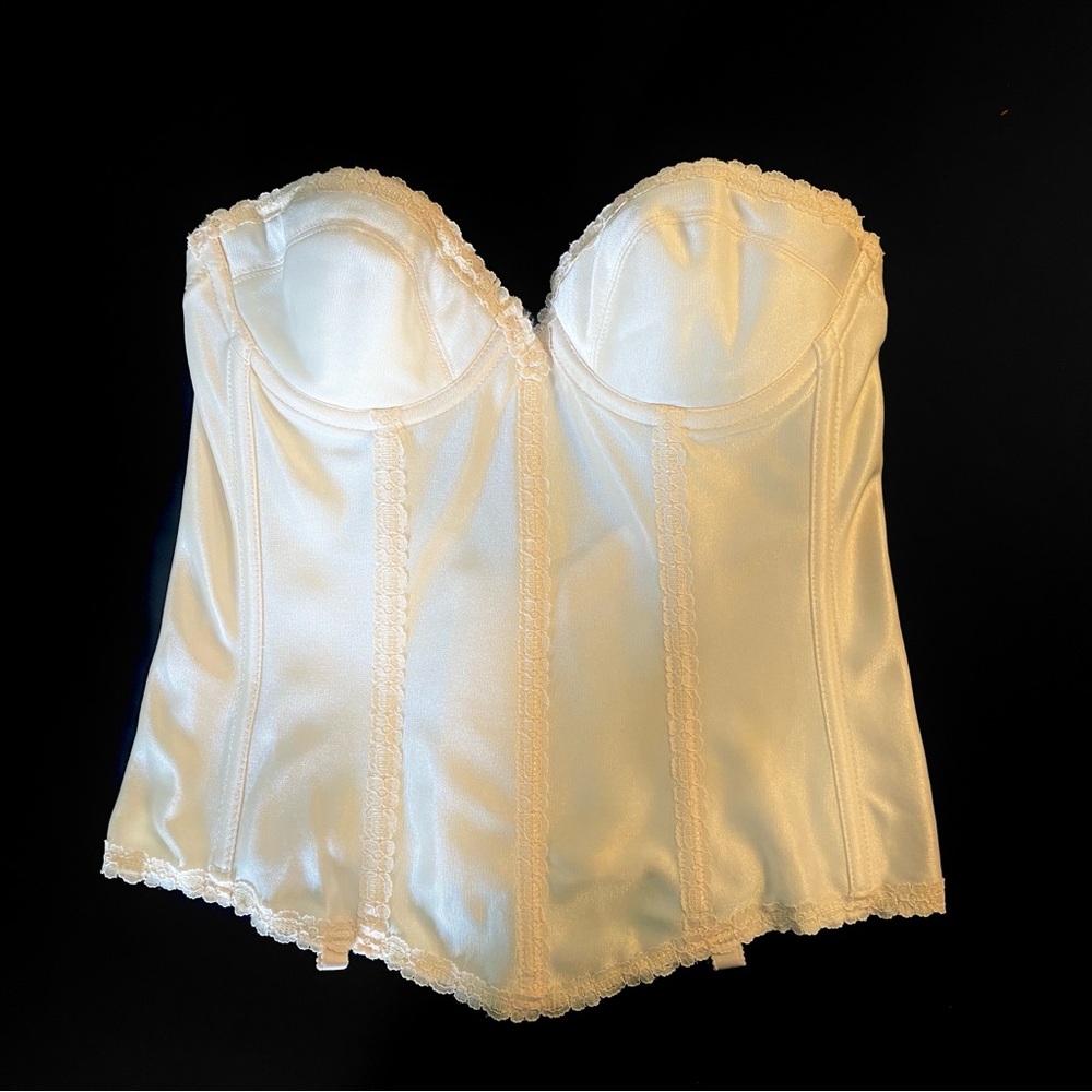 Carnival vintage women's cream bustier corset size 34B fairy castlecore regency